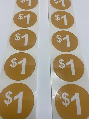 10 Count Round 2” Inch $1.00 VENDING LABEL PRICE STICKERS - Free Shipping • $6.99