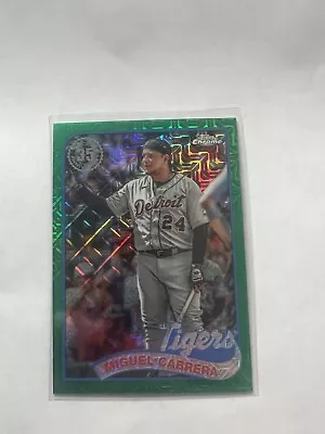 2024 Topps Series 1 Green Mojo 1989 35th Miguel Cabrera 53/99 Detroit Tigers • $3