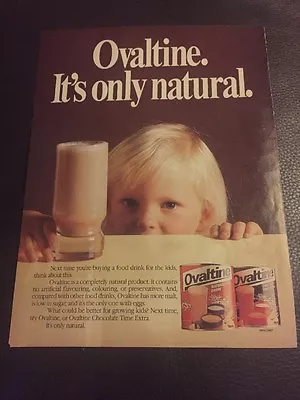 Vintage OVALTINE Print Advertisement Australiana AD 1983 • $11