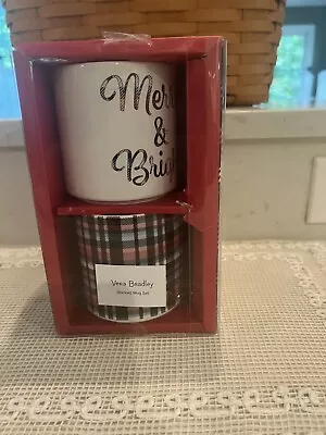 Vera Bradley Holiday Stacked Mug Set New In Box • $18