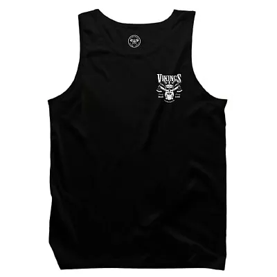 £6.99 • Buy Beard & Axes Vest Small Vikings Clothing Norse Pagan Warrior Thor Odin Tank Top