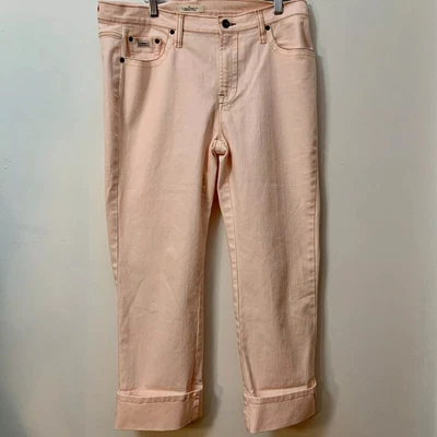 Z Cavaricci Authentic Vintage Pink Cropped Roll Cuff Denim Jeans Size 12 • $25