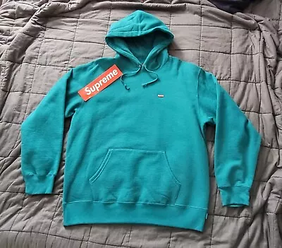 New Supreme SMALL ENAMEL BOX LOGO HOODIE SS22 ~ Dark Tael - Medium • $181.01