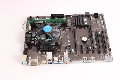 MSI Z170A PC MATE Motherboard W/ Intel I5-6600K @ 3.50GHz / 4GB PC4-2133 Ram • $225.29