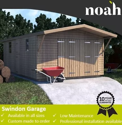 16x10 'Swindon Garage' Heavy Duty Wooden Garden Shed/Workshop/Garage • £2025