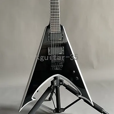 $335 • Buy Solid Custom Finish Special V Shape Black Electric Guitar HH Pickup Fast Ship