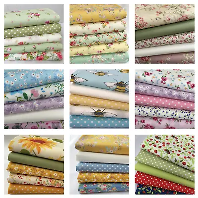 Patchwork Squares (4 5 Or 10 Inch) 100% Cotton Fabrics By Rose & Hubble New  • £6.49