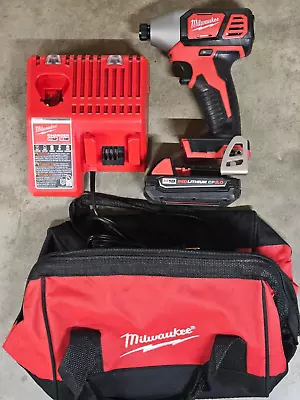 NEW Milwaukee M18 Cordless 1/4  Impact Driver W/ 2.0aH Battery Model# 2656-20 • $99.90