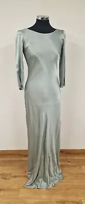 Ghost Green Ballgown Size Small Hollywood Greta Long Dress Batwing Draped New • £82.90