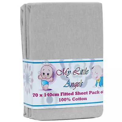 Pack Of 2 Jersey Fitted Sheet Fits Baby CribCotJunior Bed MosesNext2 Me !! • £8.99