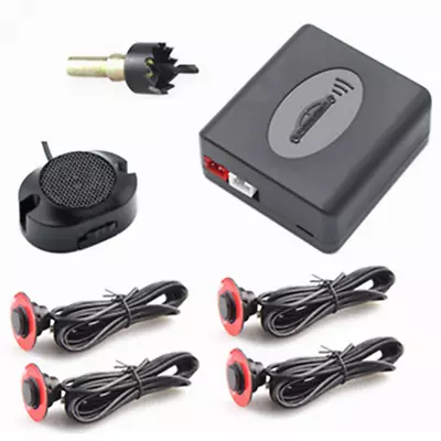 4 Parking Sensors Car Backup Reverse Rear Radar Sound Buzzer Alarm System Kits • $25.01