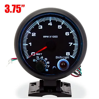 3.75'' Car Universal Tachometer Tacho Gauge Inter Shift Light 0-8000 RPM US V6O8 • $15.49