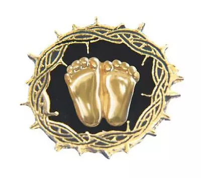 Precious Feet 14k Gold Plated Crown/Thorns Magnetic Jewelry Lapel Pin • $11.99