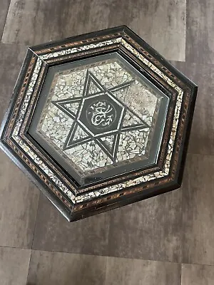 £250 • Buy Moroccan Mother Of Pearl Inlaid Mosaic Octagonal Side Table Islamic Art Riad