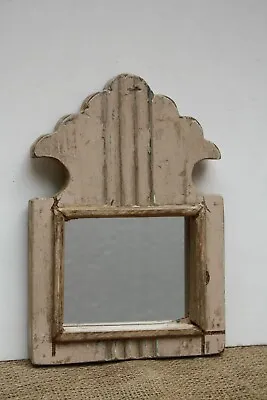 Wood Vintage Wall Mirror Wood Moroccan Mirror Distressed Look Mirror Wall Mirror • $42
