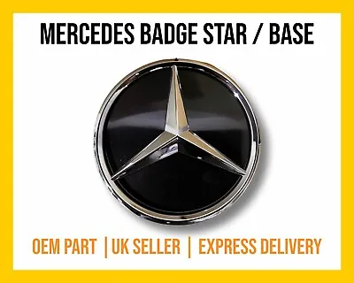 MERCEDES FRONT GRILL CHROME STAR BADGE BASE For 2018 - 2023 A CLASS AMG SE W177 • £43.98