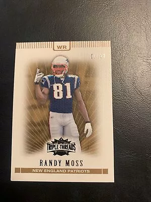 BFF 2007  Triple Threads 01/99 Gold #61 Randy Moss New England Patriots￼ • $14.89