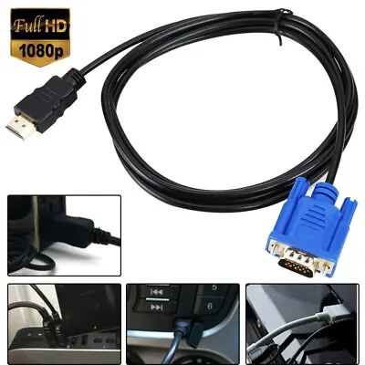 £5.21 • Buy HDMI To VGA AV Video Adapter Converter Cable For Laptop PC Monitor Projector ~s