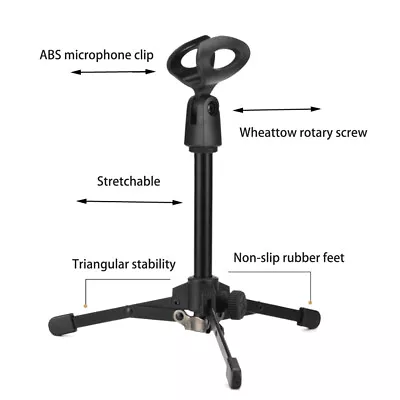 Microphone Mic Stand Desk Holder Metal For Shure SM57 SM58 Beta58 Microphone • £11.83