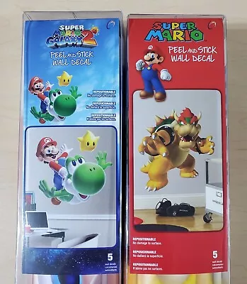 Set Of 2 New & Sealed Giant Official Nintendo Super Mario & Bowser Wall Decals • $42.95