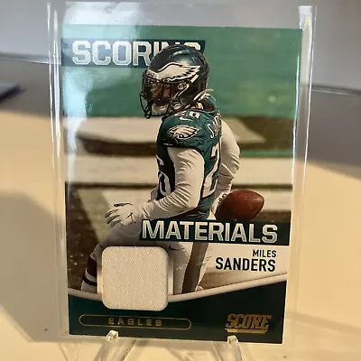 Miles Sanders 2021 Panini Score PLAYER WORN Patch Scoring Materials Eagles • $1.75