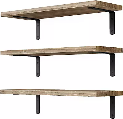 Floating Shelves 3 Sets Wall Shelves Wooden Floating Shelves For Wall Décor W • $19.99