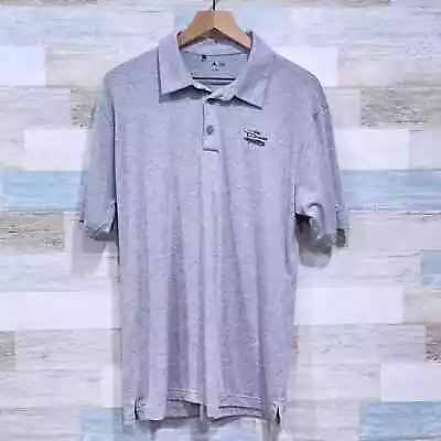 The Dunes Golf Myrtle Beach Jersey Polo Shirt Gray Adidas Climalite Mens Large • $49.99