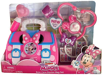 Rare Disney Junior Minnie Mouse Bow Care Doctor Bag Set Toy - New - Christmas • £30