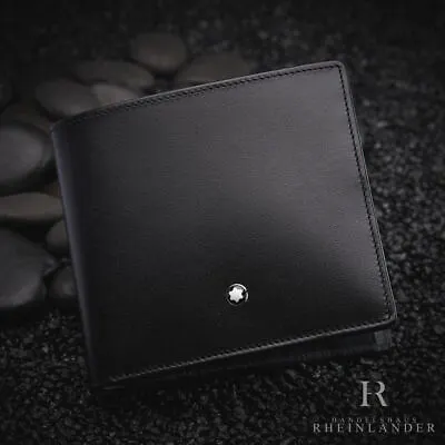 Montblanc Leather Goods Meisterstück Wallet Coincase 4CC Black Leather ID 7164 • $439