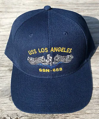 USS Los Angeles SSN-688 Ball Cap Embroidered Submarine Dolphins Veteran Navy Hat • $19.90