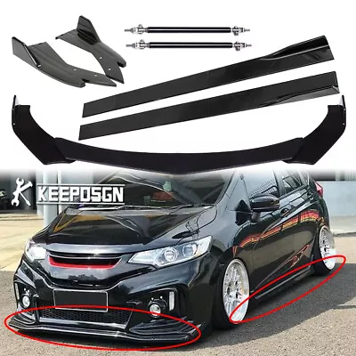 For Honda Fit 2006-2016 Front Bumper Lip Splitter W/ Side Skirts Rear Diffuser • £139.99