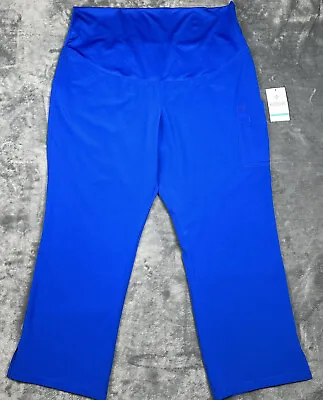 Maternity Scrubs Pants Med Couture Womens XL Royal Blue Stretch Quick Dry  • $16.13