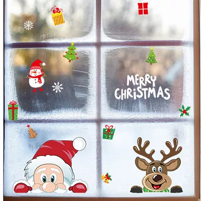 $1.60 • Buy Merry Christmas Wall Window Glass Stickers Decals Santa Murals New YearB^ex