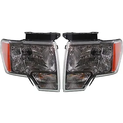 Headlights Headlamps Set 2009-2014 Ford F150 F-150 Driver And Passenger Side • $139.41