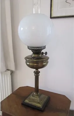 Elegant Antique Victorian/Edwardian Brass DUPLEX Twin Burner  Oil Lamp • £95