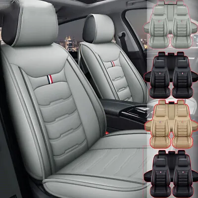 For Chevy Car Seat Cover Full Set Deluxe PU Leather 5-Seats Front&Rear Protector • $84.88