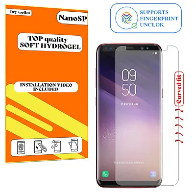 Screen Protector For Samsung Galaxy S8 PLUS Hydrogel Cover - Clear TPU FILM • £3.98