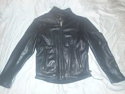 Vintage KERR Leather Cafe Racer Motorcycle Racing Biker Jacket Size 40 42 USA • $68