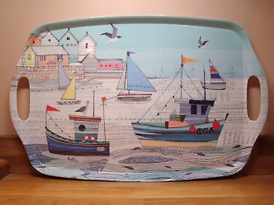 NEW Melamine NAUTICAL COASTAL FISHING BOAT Large TRAY By SAINSBURYS HOME • £18