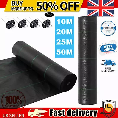 Weed Membrane Control Fabric Ground Cover Sheet Garden Landscape Heavy Duty • £7.99