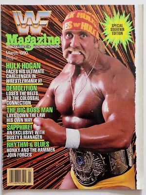 Wwf Magazine March 1990 Wrestling Wwe Hulk Hogan Ultimate Warrior Wrestlemania • £19.99