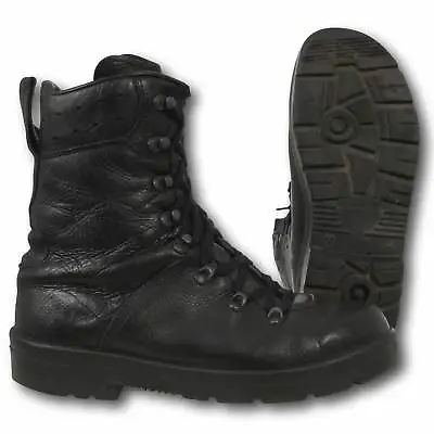German Army Para Boots Genuine Military Surplus Black Leather Combat Grade 1 • £39.95