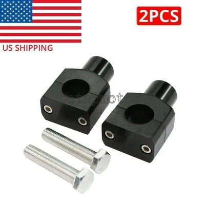 $38.51 • Buy Black Motorcycle 1  25mm Handlebar Risers For Yamaha V Star 650 XVS650 Custom