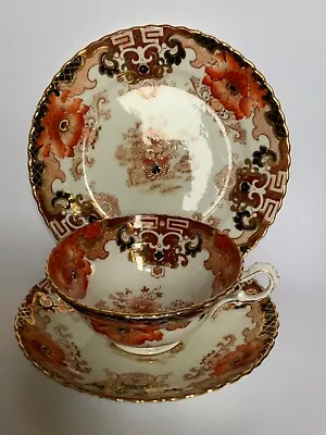 Samuel Radford Tea Cup Trio Set Imari Pattern Antique Reg No 390220 Handpainted • £39