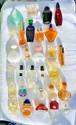 Lot Of 30 Vintage Miniature Perfume Bottles Yves Guerlain Lancôme Lauren TOVA • $58