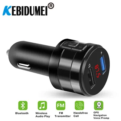  Car Bluetooth 4.2 FM Transmitter 3.1A Fast Charger Car Mp3 Player Music • £3.99
