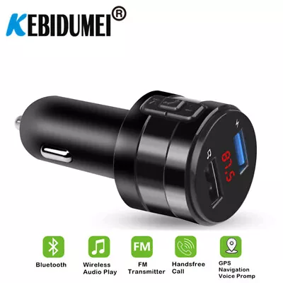  Car Bluetooth 4.2 FM Transmitter 3.1A Fast Charger  Mp3 Player Music • £3.99