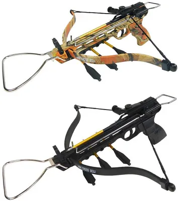 80 Lb Black / Camo Aluminum Pistol Hunting Crossbow Bow +15 Arrows 150 Mini • $33.95
