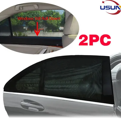 2X Universal Car Rear Window Sun Shade Blind Mesh Cover Screen Kid Child Protect • £4.15