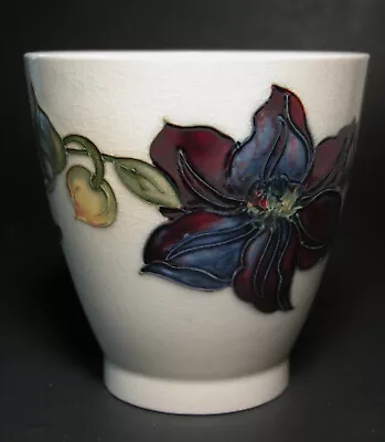 Vintage MOORCROFT Art Pottery Vase Bowl Clematis Made In England • $95